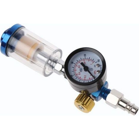 AFR2000 Régulateur de pression d'air Séparateur d'eau Filtre piège Compresseur d'aérographe avec raccords MPA Jauge de pression Combinaison (1/5)