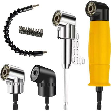 Perceuse à angle, embout, tournevis cruciforme, rallonge universelle, tige hexagonale multifonctionnelle, embout électrique coudé
