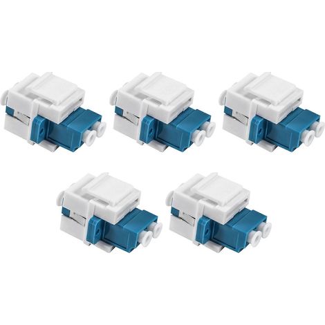Adaptateur fibre optique LC, coupleur Keystone duplex multimode LC vers LC 10GB femelle vers femelle, adapté aux panneaux muraux et aux panneaux de brassage. (1/5)