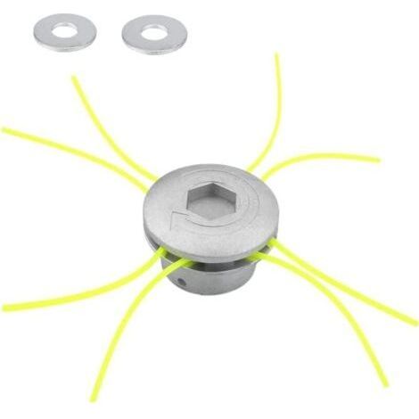Fils Tête Coupe-Bordure Tête Double Fil Bobine Tête Fil Nylon pour débroussailleuse à Essence Tondeuse à Gazon (1/4)