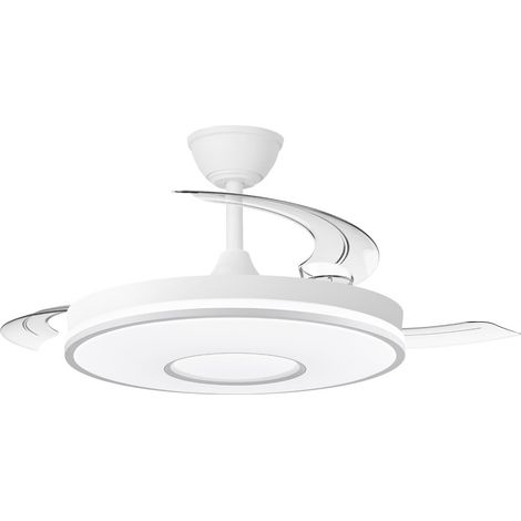 Ventilador LED aspas retráctiles Bond Blanco 48W