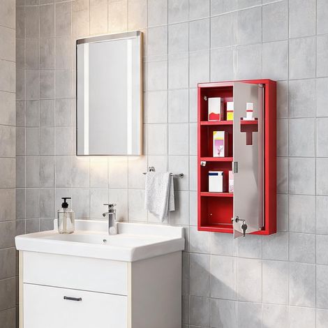Meuble de salle de bain en oțel Sticlă Securizată 30 x 12 x 60 cm (1/5)
