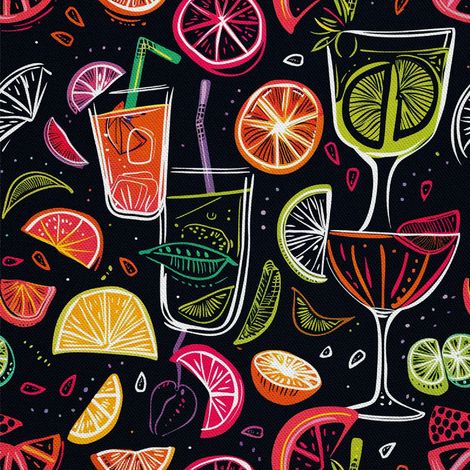 Outdoor Dekostoffe Oxford - Motiv Cocktail DX8557 (1/5)