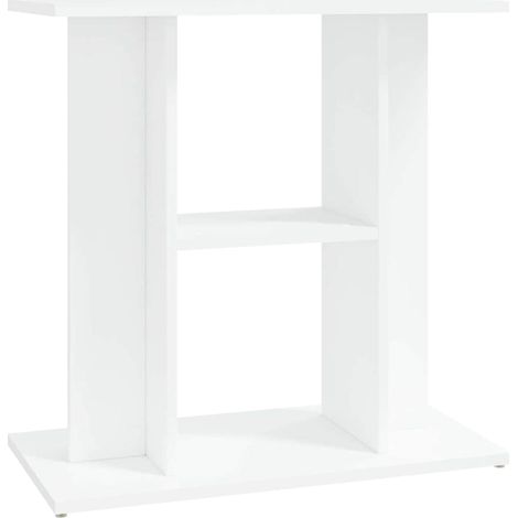 Support pour aquarium blanc 60x30x60 cm bois d'ingénierie