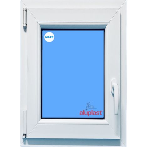 Ventana PVC 500x800 Blanca Oscilobatiente Izquierda Vidrio Mate (1/6)