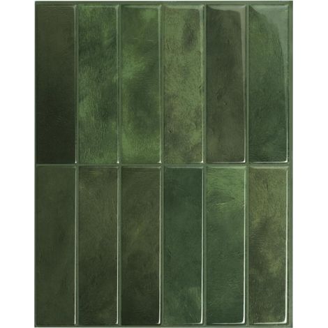Lote de 5 pegatinas de pared para salpicadero, adhesivos murales para azulejos de cocina y baño, verde (1/5)