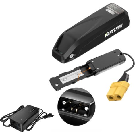 Batterie pour vélo électrique, capacité 20 Ah, haute compatibilité, Haiong 36V 13Ah (cellules de grade A), chargeur 2 A (1/3)
