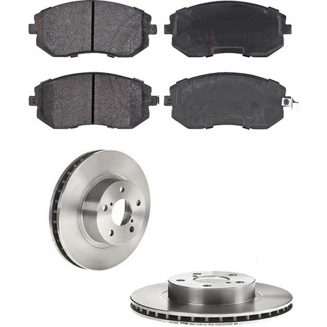 KIT FRENI ANTERIORI compatibile con SUBARU IMPREZA 2 VOLUMI/CODA SPIOVENTE (GR,GH,G3) - DISCHI + PASTIGLIE OEM: P 78 013 / 16138 , 16632 /SOSTITUZIONE DIRETTA/BASSA POLVERE/SILENZIOSO (1/5)