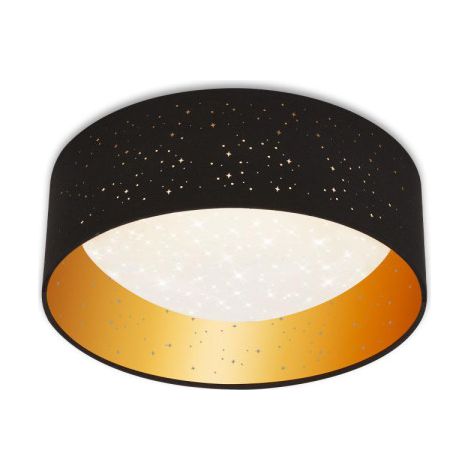 Plafonnier Maila led 32,5 cm en métal noir et or (1/2)