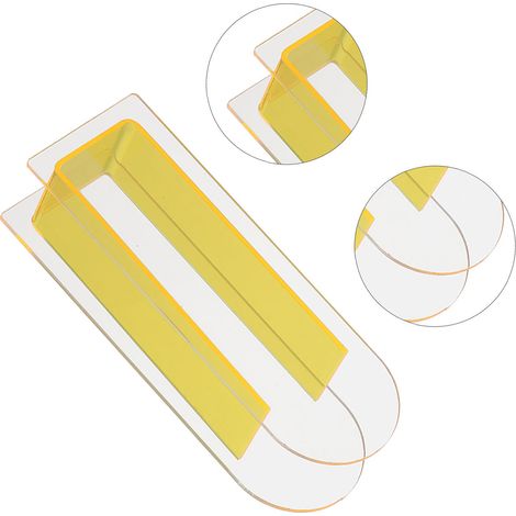 Vase minimaliste moderne en acrylique transparent, décoration de bureau, composition florale pour salon, vase pour fleurs fraîches cultivées en eau, jaune citron semi-coloré. (1/5)