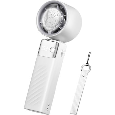 1 Ventilateur sans pales, 199 vitesses, rechargeable USB, batterie longue durée, ABS, pour extérieur maison voyage (1/5)
