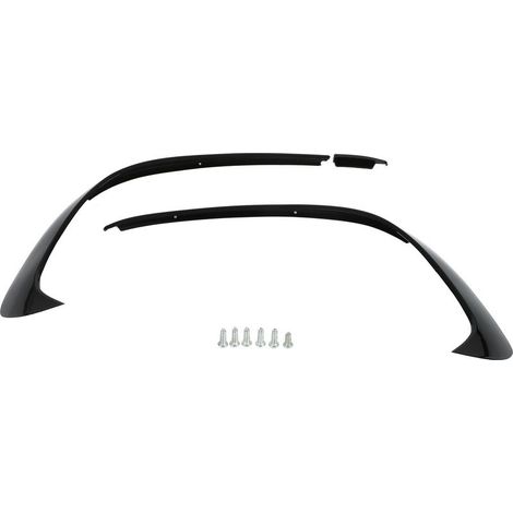 3 piezas de alerón divisor para parachoques delantero para Mercedes-Benz Clase A W176 AMG-Line A45 2015-2018, negro brillante (1/5)