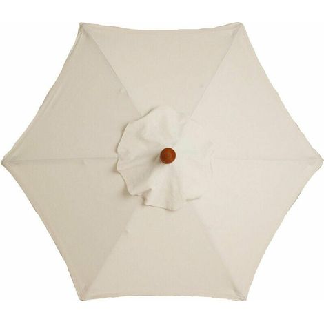 (Beige) Toile de rechange pour parasol - 6 baleines - Diamètre 2 mètres - Imperméable - Protégé contre les UV - Toile de rechange (1/5)