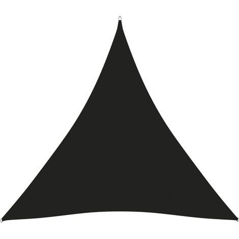 Voile toile d'ombrage parasol tissu oxford triangulaire 6 x 6 x 6 m noir