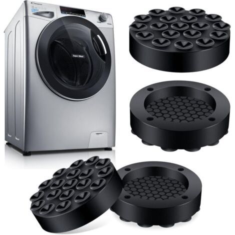 Tapis Anti Vibration Machine a Laver Universel Universel, 4 Pièces Tampon en Silicone Tapis Machine à Laver Anti Vibration pour M (1/4)