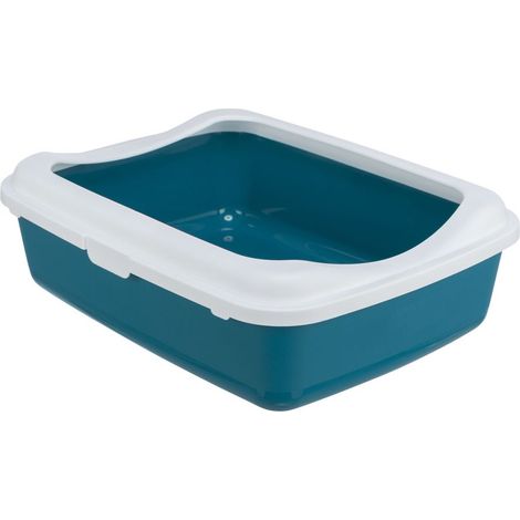 petrolio/bianco: Klassische Toilettenkassette mit Rahmen 37×15×47cm (1/5)