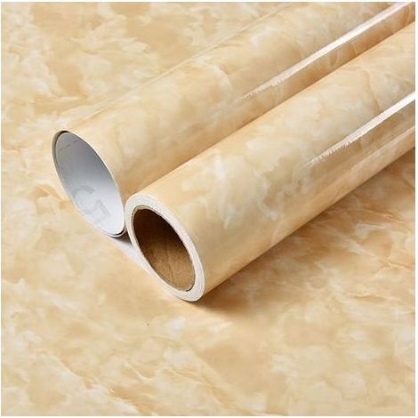 Papier Peint Marbre Papier Adhesif Pour, Meuble Porte Armoire Cuisine Sticker,Vinyle Film Autocollant Imperméable 60x500 CM Type L (1/2)
