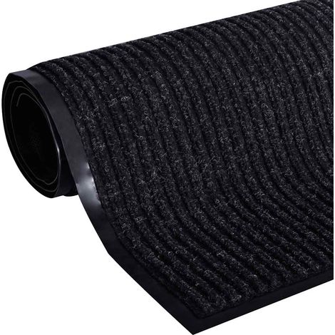 Tapis d'entrée noir 90 x 60 cm PVC (1/5)