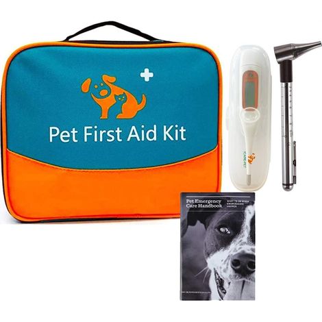 Erste-Hilfe-Set für Haustiere für Hunde, Katzen, Kaninchen und andere Tiere, mit Thermometer, Spritze, Otoskop, für die Pflege zu Hause und Notfälle auf Reisen im Freien (1/5)