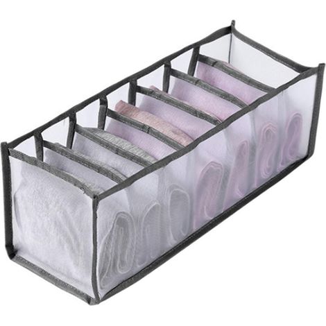 Faltbare Aufbewahrungsbox für Unterwäsche, ideal für den Heimgebrauch, mit Schubladeneinteilung und Netzgitter für Unterwäsche/BHs
