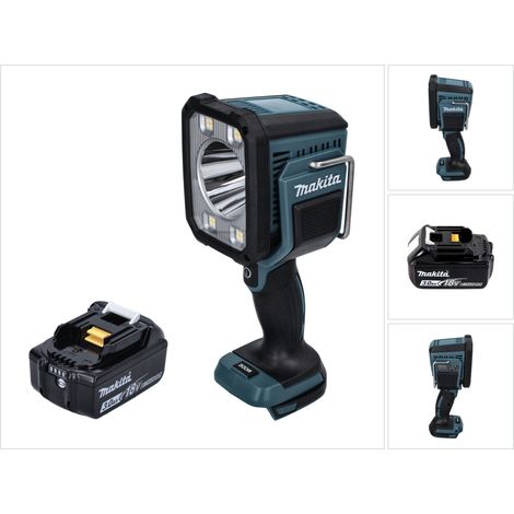 Makita DML 812 F1 Akku LED Handstrahler Taschen Lampe 18 V 1250 lm + 1x Akku 3,0 Ah - ohne Ladegerät