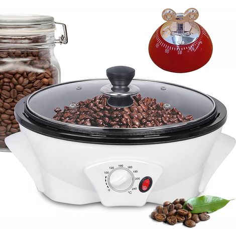 Torréfacteur De Café Électrique, 500g Machine À Torréfier Les Grains 1200W Pour La Maison Avec Minuteur Température Réglable 0-240°C Torréfaction Sans Fumée Pour Café, Noix Et Graines (1/5)