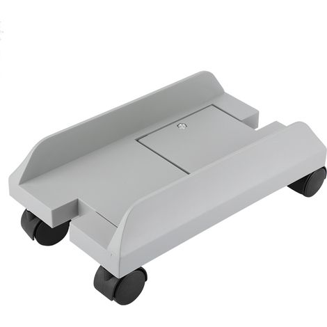 Support d'Unité Centrale Amovible avec Frein - Rack de Stockage pour Tour d'Ordinateur de Bureau (Blanc) (1/5)
