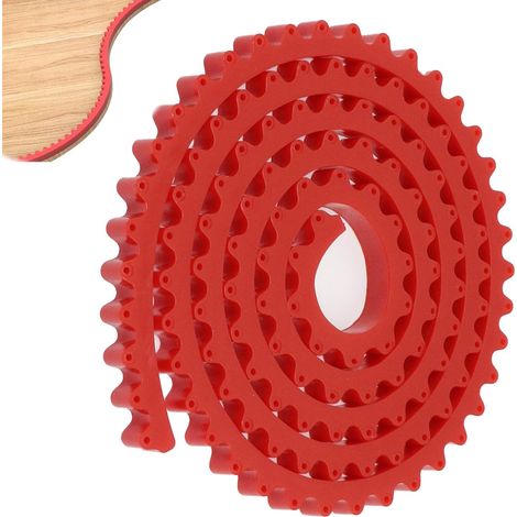 Guía de fresadora de madera de 2 m, tira de perfilado para carpintería, plantilla curva ajustable con mecanismo de engranaje, plantilla de contorno flexible para carpintería (1/5)