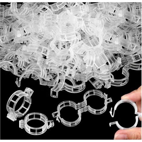 Clips tomates réutilisables, Accroche Tomate Attache Tomate Durable,Clips Plantes, Lot de 200 Clips Larges résistants intempéries (1/5)