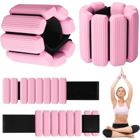 Bein-/Armgewichte für Damen und Herren, 2er-Set (je 450 g), Gewichtsarmband, 900 g, verstellbare Gewichtsmanschetten für Fitness, Yoga, Pilates, Aerobic und Walking (1/5)