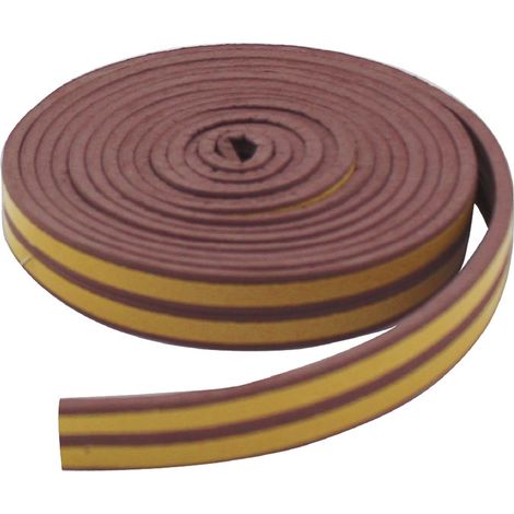 Burlete de caucho adhesivo de 9 mm Marrón (1/4)