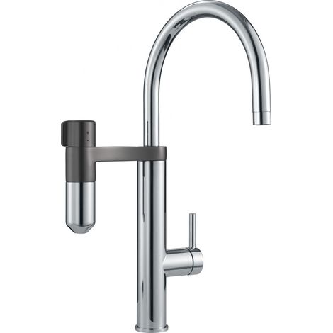 Franke - Vital Tap mitigeur d’évier avec filtration d’eau intégrée, chrome/gun metal 120.0621.229 (1/8)