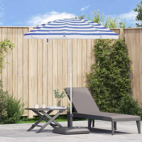 Strandparasol Blau und Weiß 206 x 206 x 212 cm