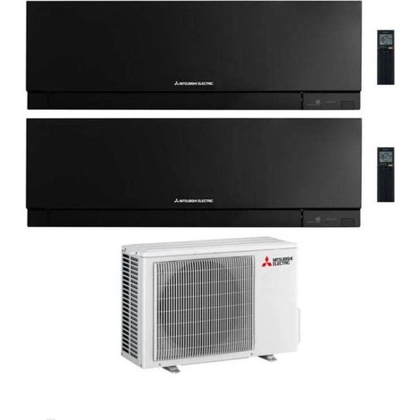 Mitsubishi Climatizzatore Dual Split Kirigamine Zen MSZ-EF Nero 9+9 con MXZ-2F33VF Inverter R32 WiFi Classe A++