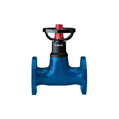 EURO-WEDI Absperrventil DN100 PN 6 GG25 bis 130oC Baulaenge F1 m.Anzeigevorr.