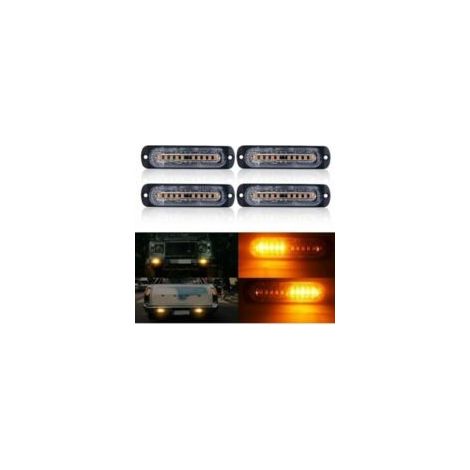 Das neue 4D-Modell verfügt über vier blinkende Balken mit 10 orangefarbenen LEDs, automatische Blinkfunktion, 12V/24V-Netzteil und sichere Beleuchtung. – Crezuo