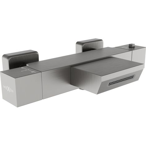 Mexen Cube thermostatische Wannenbatterie, Graphit - 77360-66 (1/2)