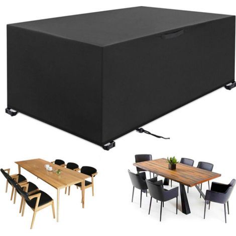 Housse Salon de Jardin Exterieur 242 x 162 x 100cm 420D Oxford Housse Table de Jardin Bache Salon de Jardin Imperméable Résistant à la Vent Pluie UV Déchirure (1/5)