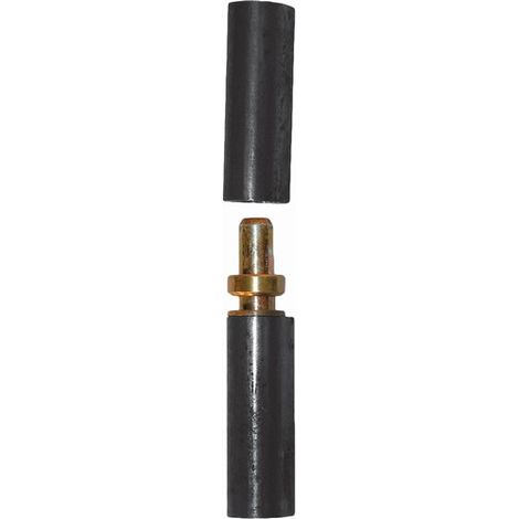 Deco Fer Forge – Gond paumelle acier à souder – Axe Ø13mm – Hauteur 140mm – Fixation solide pour portes et portails – Bague en laiton