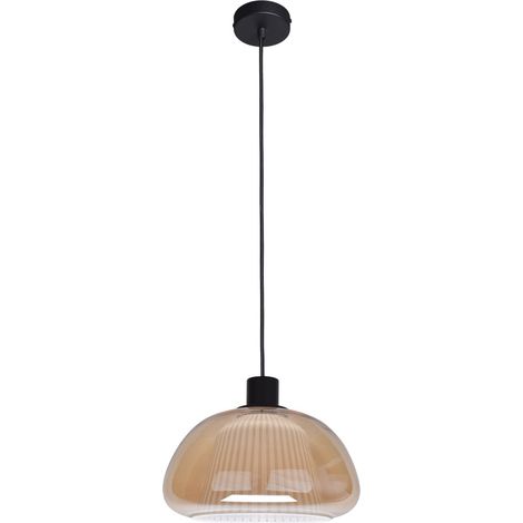 Suspension décorative APIRO Italux verre ambre noir E27 7W (1/3)