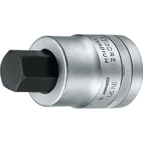 Jeu de clés à douille IN 21 1 6 pans creux Ouverture de clé 24 mm L. 90 mm (1/4)