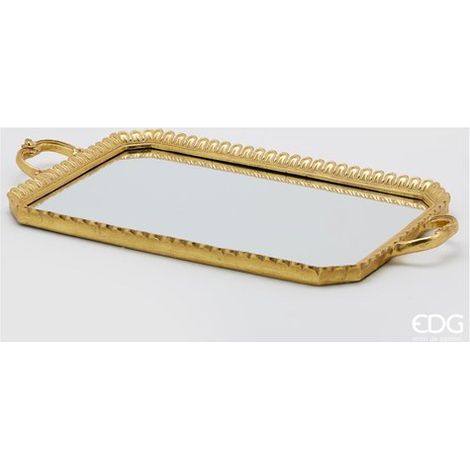 Vassoio Edg 714333,01 GOLD Rettangolare con specchio Oro anticatoEdg