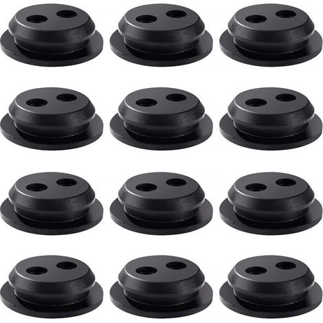 12 Pièces Réservoir De Carburant Œillets En Caoutchouc, Caoutchouc Douille Joint De Réservoir 2 Trous, Pour Débroussailleuse, Débroussailleuse, Souffleur (1/5)