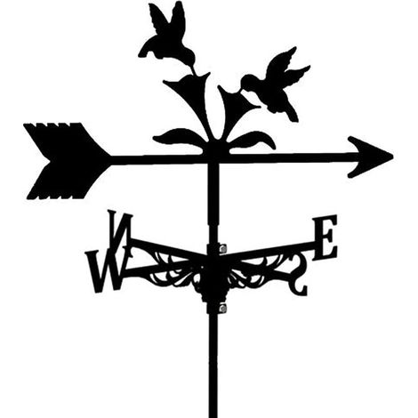 Dekorative Gartenwetterfahne, Wetterfahne aus Edelstahl, Wetterfahne im Landhausstil, langlebige Ausführung, Windrichtungsanzeiger, Messwerkzeug für den Außenbereich (1/5)