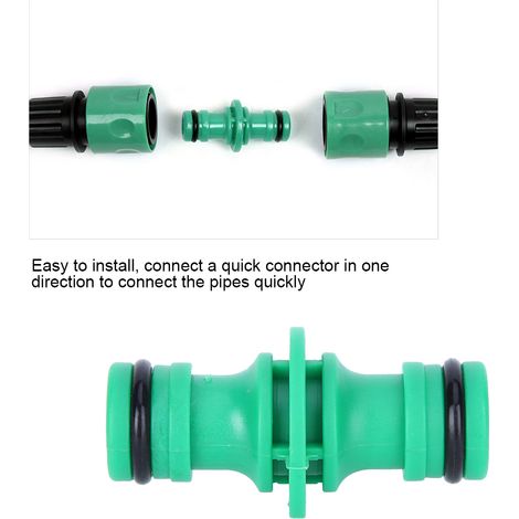 Lot de 10 raccords rapides droits pour tuyau d'arrosage, outil de jonction pour tuyau d'irrigation de jardin (1/5)