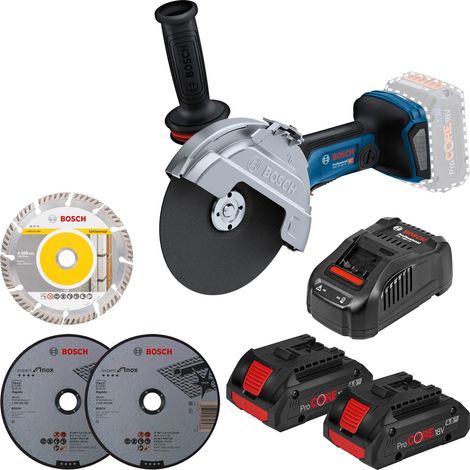 Bosch Akku-Winkelschleifer GWS 18V-180 PC Ø 180 mm / 2x 4,0 Ah ProCore + GAL 1880 CV (1/3)
