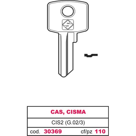 Silca CHIAVE OTTONE CIS2 (G.VAC 3) CAS, CISMA 20.00 pz
