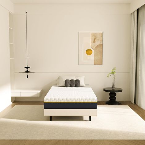 Dewinner – Matelas mémoire de forme 90x190 cm – Épaisseur 17 cm – 7 zones de confort – Éponge en fibre de charbon de bambou – Orthopédique et respirant