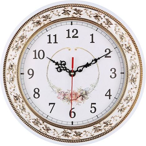 Bardusch-Horloge murale décorative à quartz moderne silencieuse et numérique sans tic-tac de 11 pouces (blanc) (1/4)