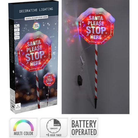 Lampada decorativa a picchetto con LED multicolore 105 cm PERAGA CHRISTMAS